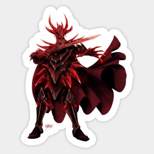 Red Dragon Knight - Fantasy Character Sticker